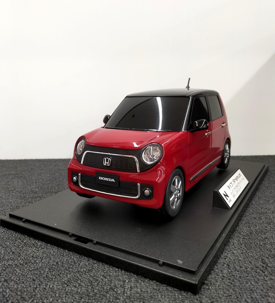 非売品　N-ONE 1/18 ミラノレッド✕クリスタルブラック・パール ☆成約記念・非売品☆HONDA N-ONE Premium エヌワン 1/18