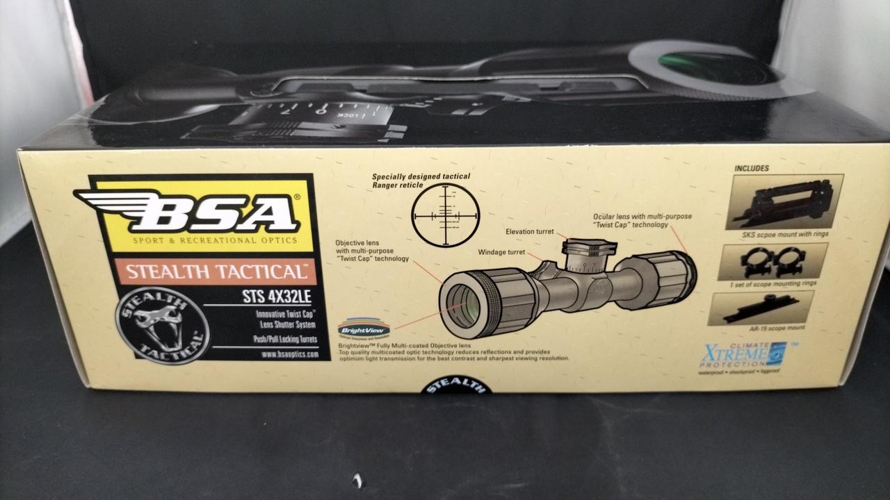 BSA Optics ステルス タクティカル ライフルスコープ 店内全品5％OFFクーポン】【新品同様中古品】実銃規格 BSA