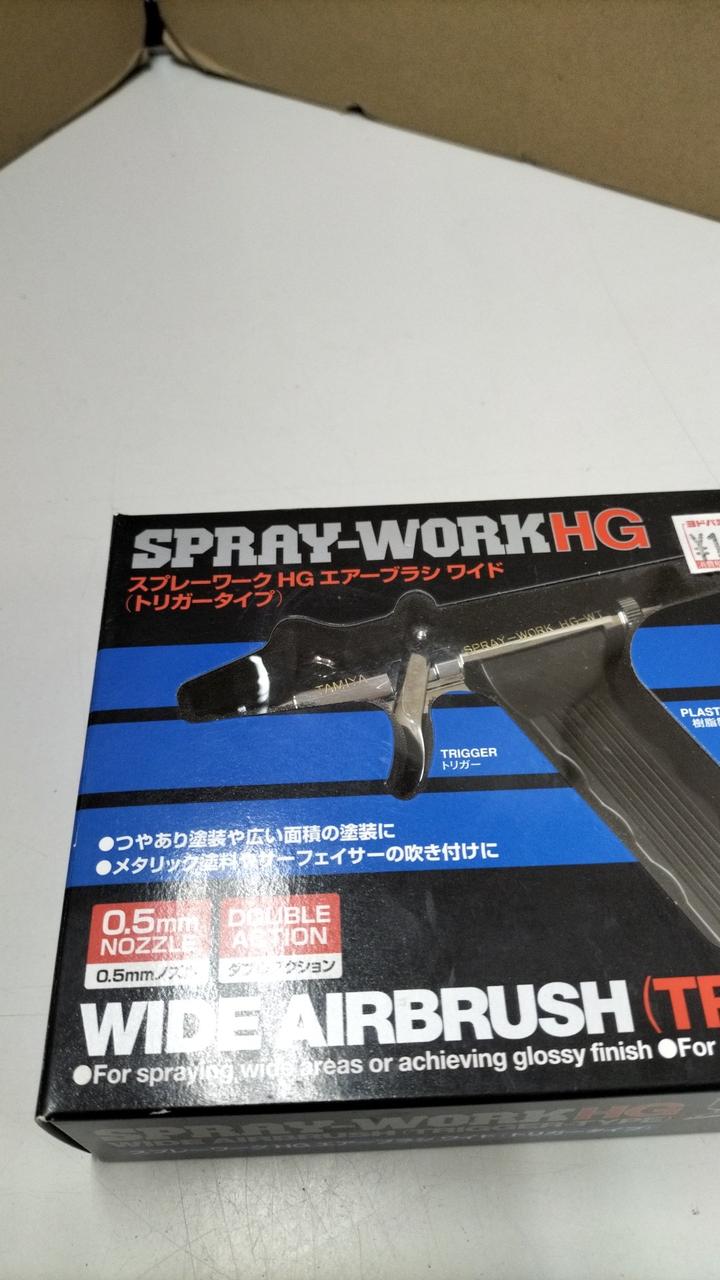 タミヤ スプレーワーク HGエアーブラシ ワイド(トリガータイプ) 中古品 タミヤ|スプレーワークHG エアーブラシワイド（トリガータイプ