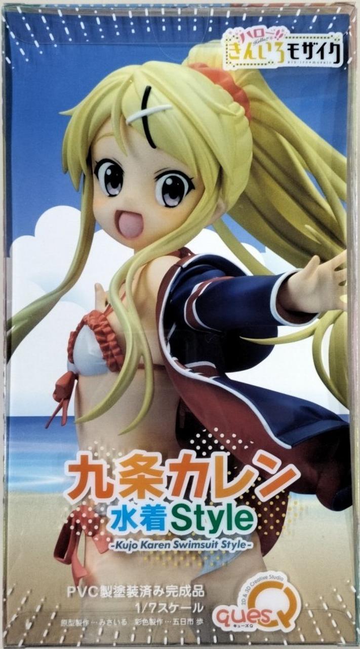 中古開封品 きんいろモザイク 九条カレン 水着Style フィギュア キューズQ