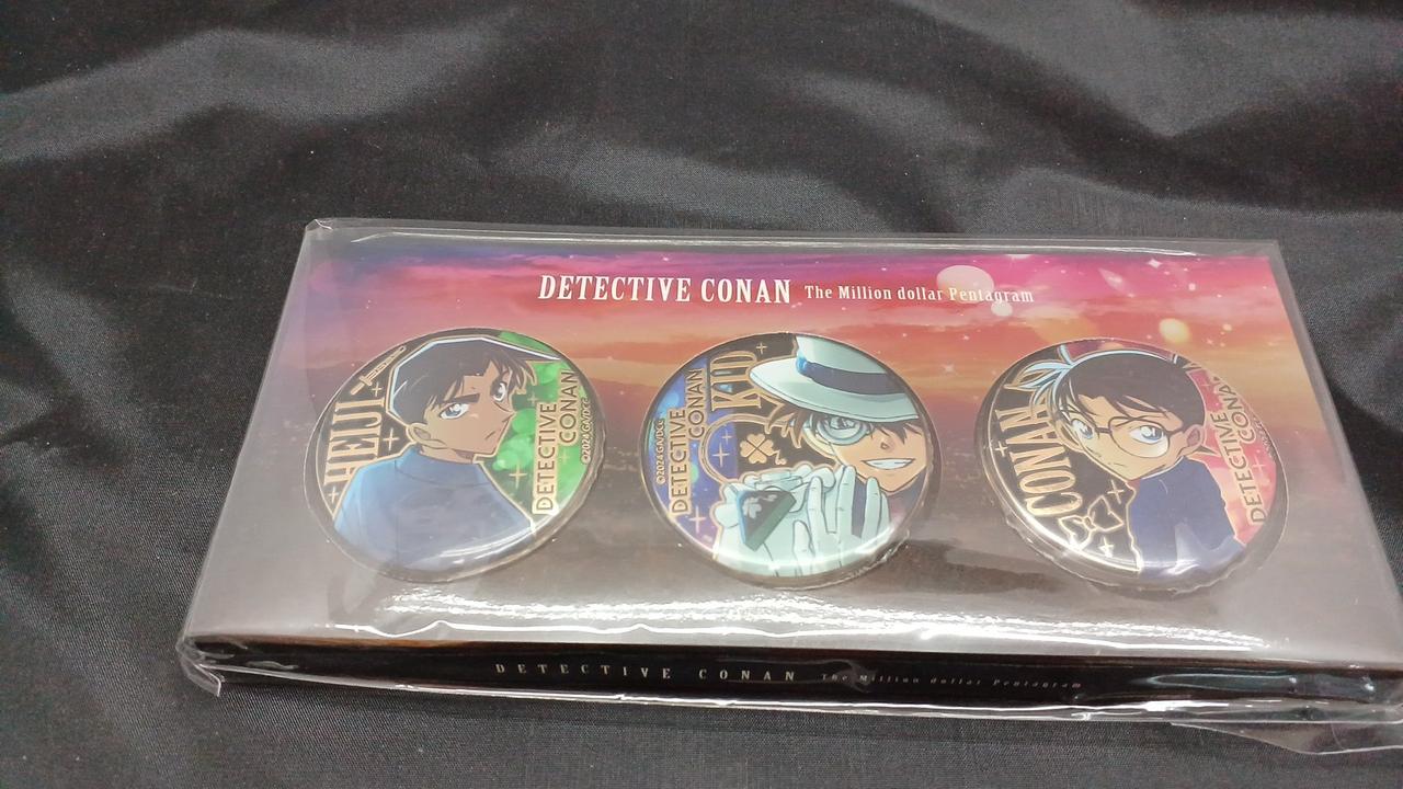 江戸川コナン&服部平次&怪盗キッド メタルバッジ3個セット