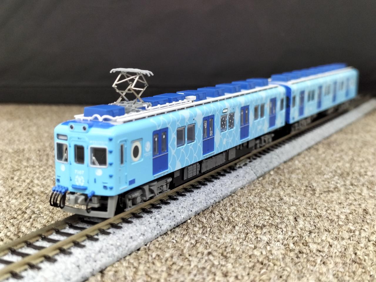 マイクロエース Nゲージ 南海7100系 めでたいでんしゃ (ブルー) 2両セット A6377 鉄道模型 電車 マイクロエース 南海7100系 めでたいでんしゃ（ブルー) 2両