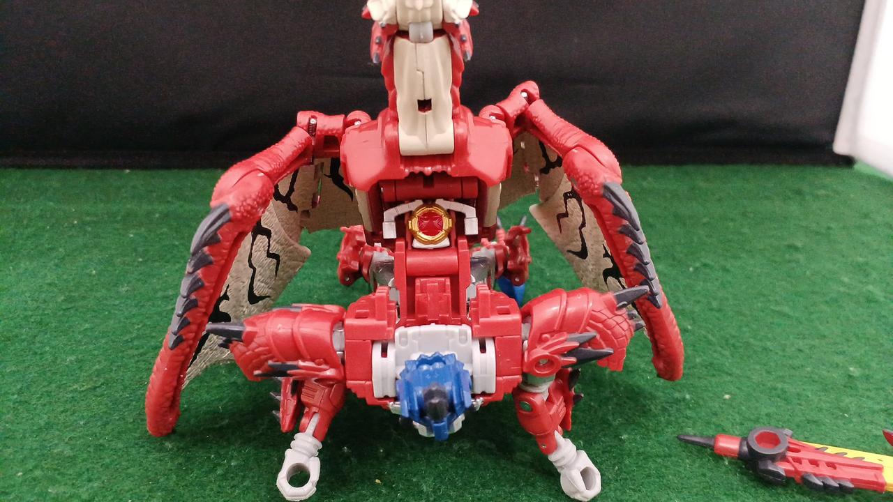 背中に炎のマトリクス装備