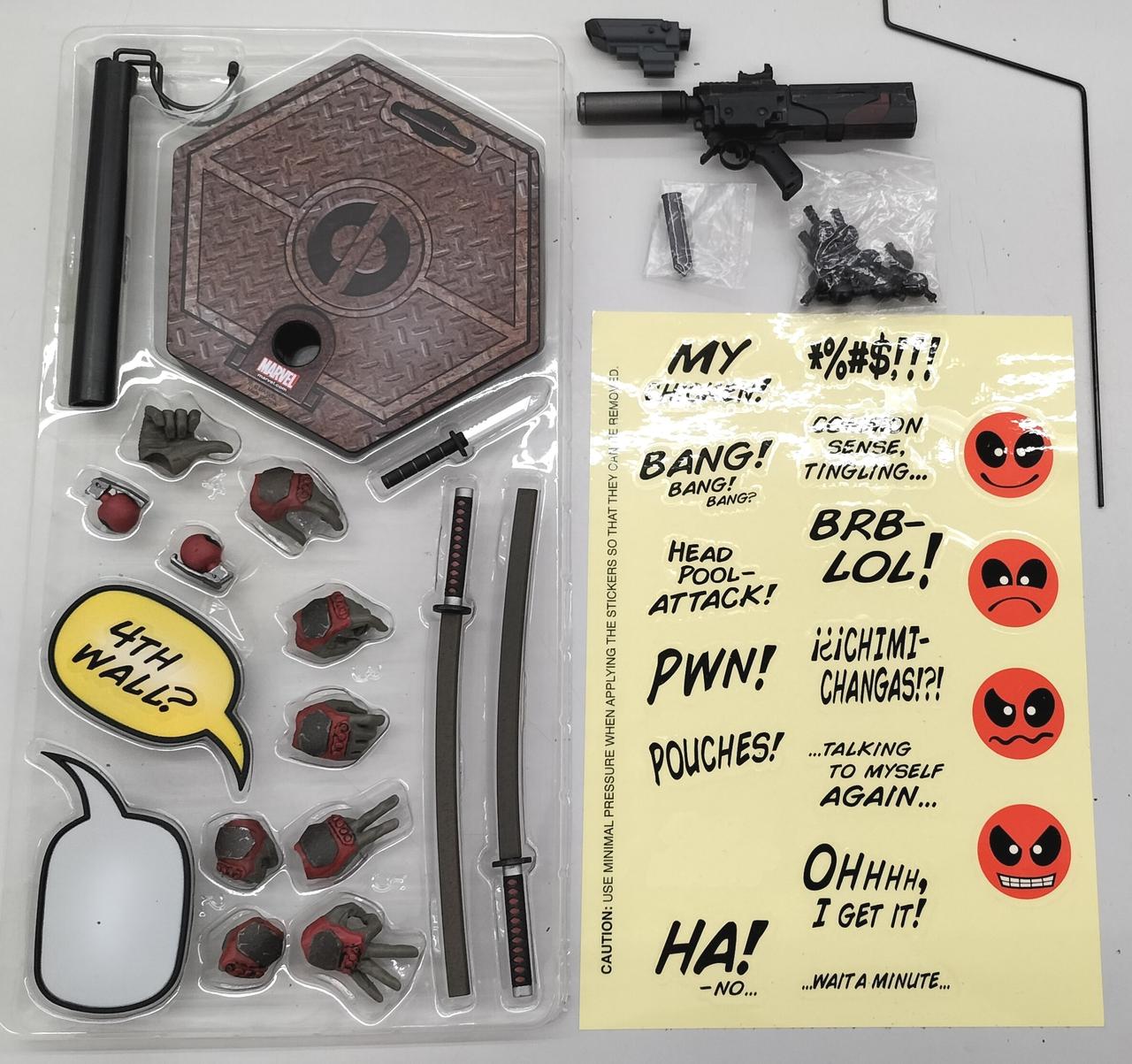 吹出し用アーム1本欠品、シール1枚使用済