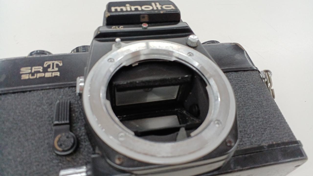 minolta SRT 昭和レトロ フィルムカメラ MINOLTA SRT SUPER ブラック / MC ROKKOR PF 55mm F1.7 整備済
