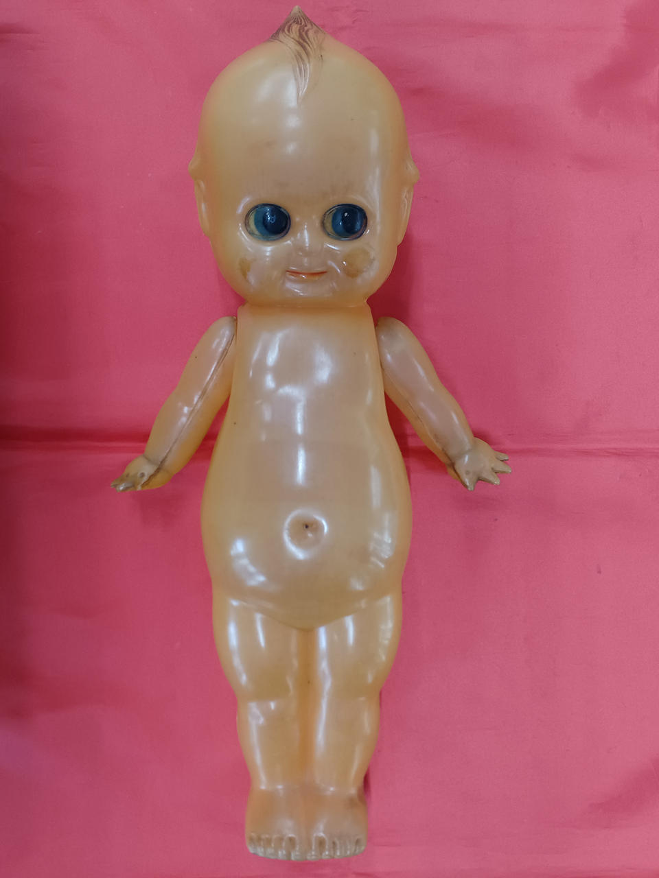 不明(ブランドマーク、菱形にTW)|セルロイド・キューピー人形|【ハード