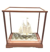 銀製のヨット模型　オブジェ|武比古