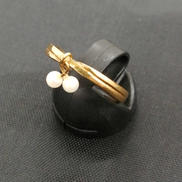 小粒パール付きリング|K18