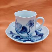 ブルーオーキッド コーヒーカップ&ソーサー|MEISSEN