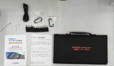☆開封済未使用品☆ポータブルバッテリーソーラーパネルセット|METEX