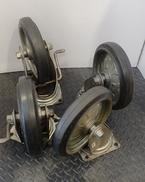 ブレーキ付きキャスターゴム車輪セット|OH