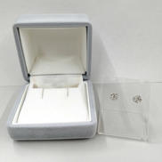 K18WGピアス|宝石付きピアス