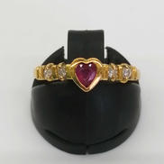 K18石付きリング|宝石付きリング