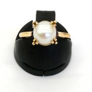 K18パールリング|宝石付きリング