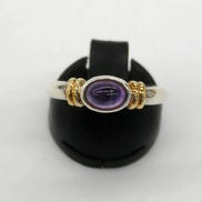 SV/K18石付きリング|宝石付きリング