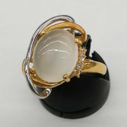 K18/PT900石付きリング|宝石付きリング