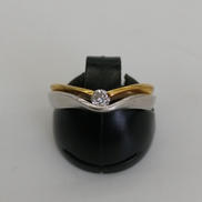 K18/PT900 石付きリング|K18/PT900 石付きリング