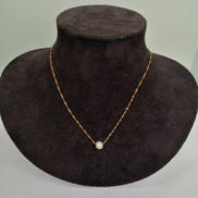 K18ネックレス(白石付き)|750