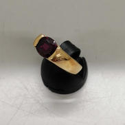 K18赤石付きリング|K18