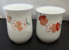紅白花結び 湯呑セット|深川製機