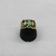 リング（緑石付）|K18