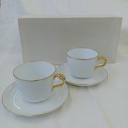 ゴ-ルドライン ペアモーニング碗皿|大倉陶園