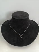 K10WGネックレス|宝石付きネックレス