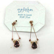 K18ポスト　ピアス|-