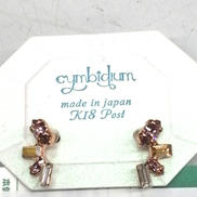 K18ポスト　ピアス|-