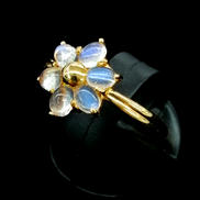 K18リング　フラワーモチーフ|-