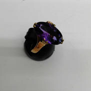 K18紫石付リング|-