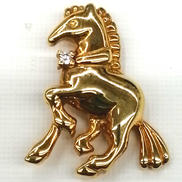 K18ピンバッジ馬|-