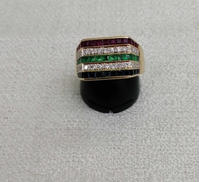 K18石付きリング|宝石付きリング