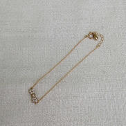 K18石付きブレスレットリボンモチーフ|宝石付きブレスレット