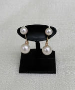 K18ペアイヤリング|宝石付きイヤリング