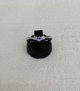 K10WG石付きリング|宝石付きリング