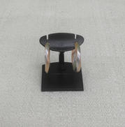 K18ねじれフープピアス|宝石無しピアス