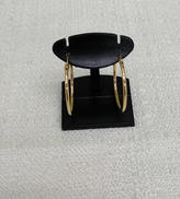 K18フープピアス（細）|宝石無しピアス