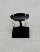 K18パール付きフープピアス|宝石付きピアス