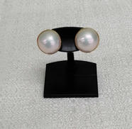 K18白石付きピアス|宝石付きピアス