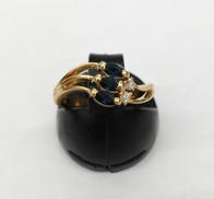 K18石付きリング|K18