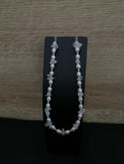 パール・石付きネックレス|K18