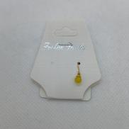 黄色石付きピアス|K18YG