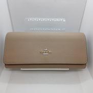 クロスグレインレザーフラップウォレット|COACH