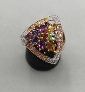 多色石付リング #12|K10.THL