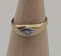 透明石付リング#15|K18・PM