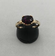 赤紫石付リング #15|CID10K