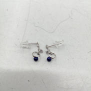 青石付きピアス|K10WG