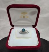 緑虹石付リング11.5号|PT900