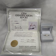 白玉付リング11号|PT900